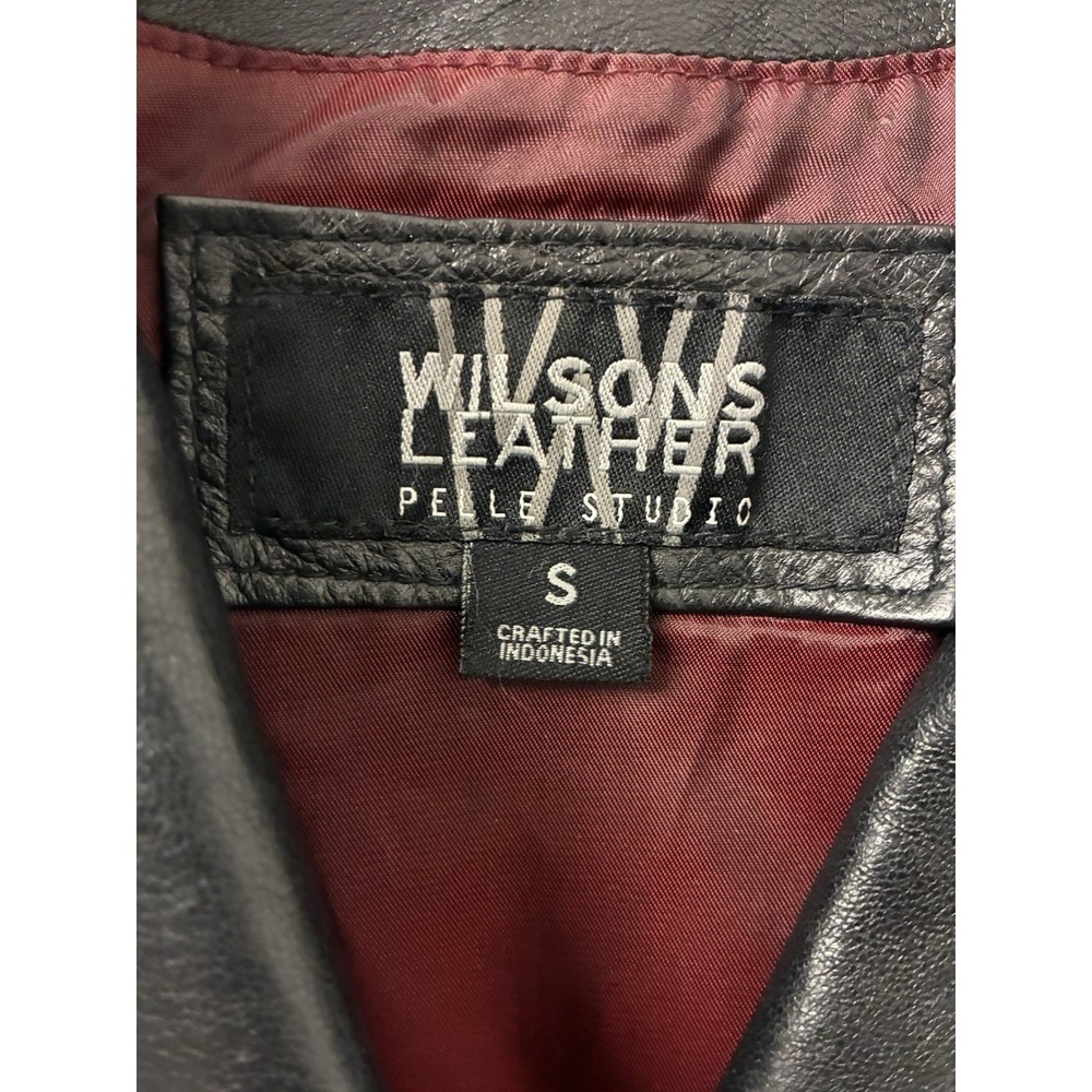 Women's Wilsons Black Leather Pelle Studio Jacket Size Small - Picture 3 of 4